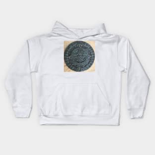 Mayan Calendar / Aztec Sun Stone from Mexico and Central America Kids Hoodie